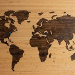 Achtergrondfoto wanddecoratie wereldkaart